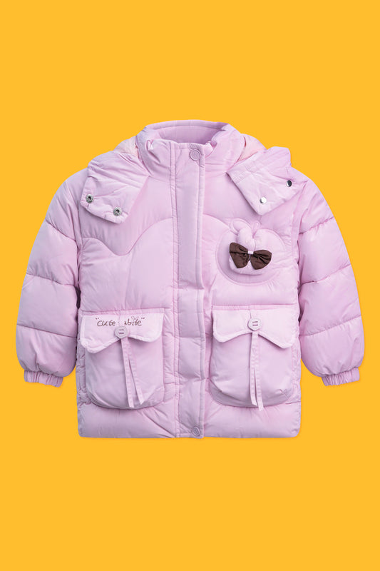 Little Girls Mid Length Parachute - Baby Pink