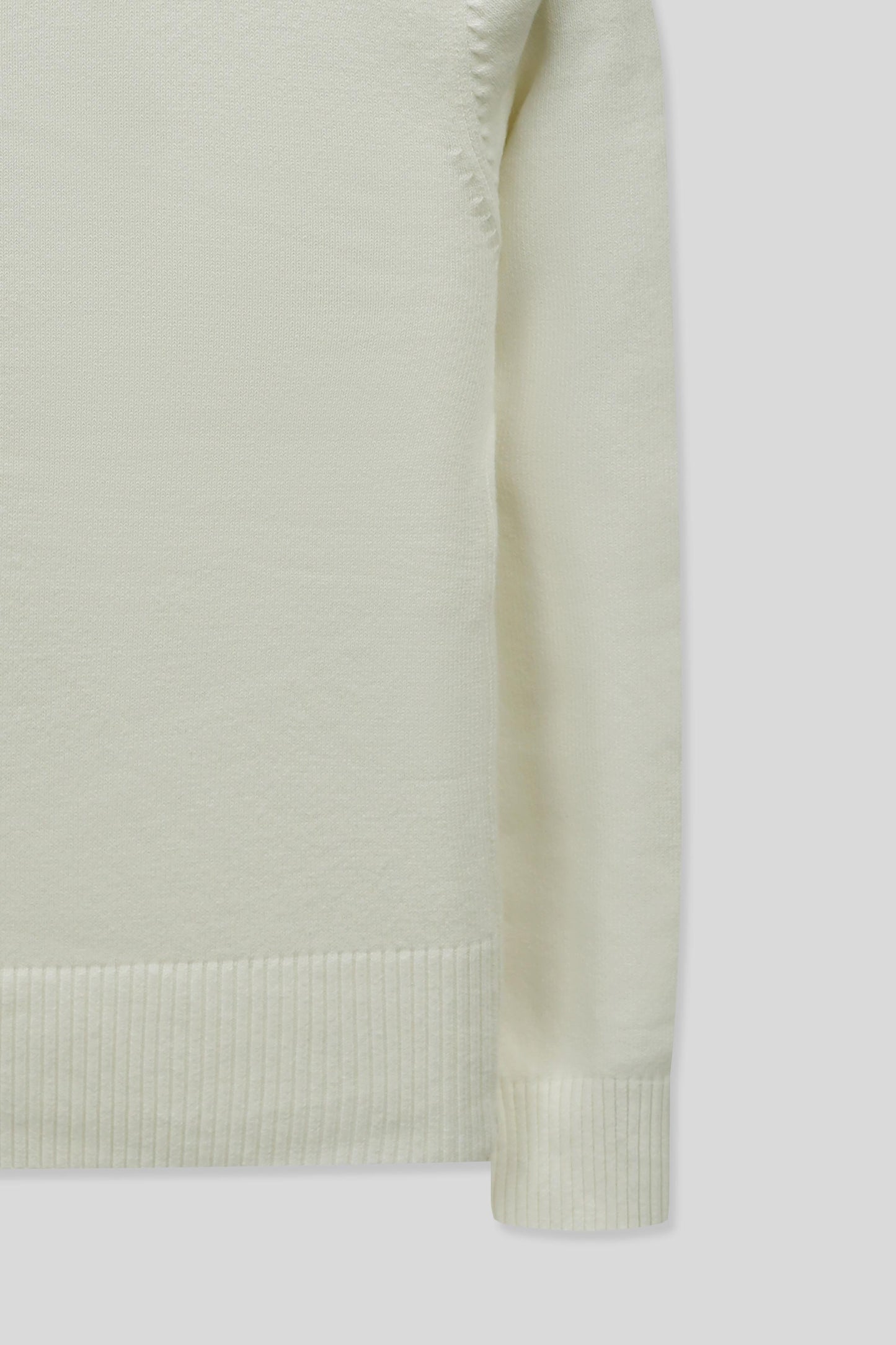 Junior Girls’  R-Neck Wool Cardigan - White