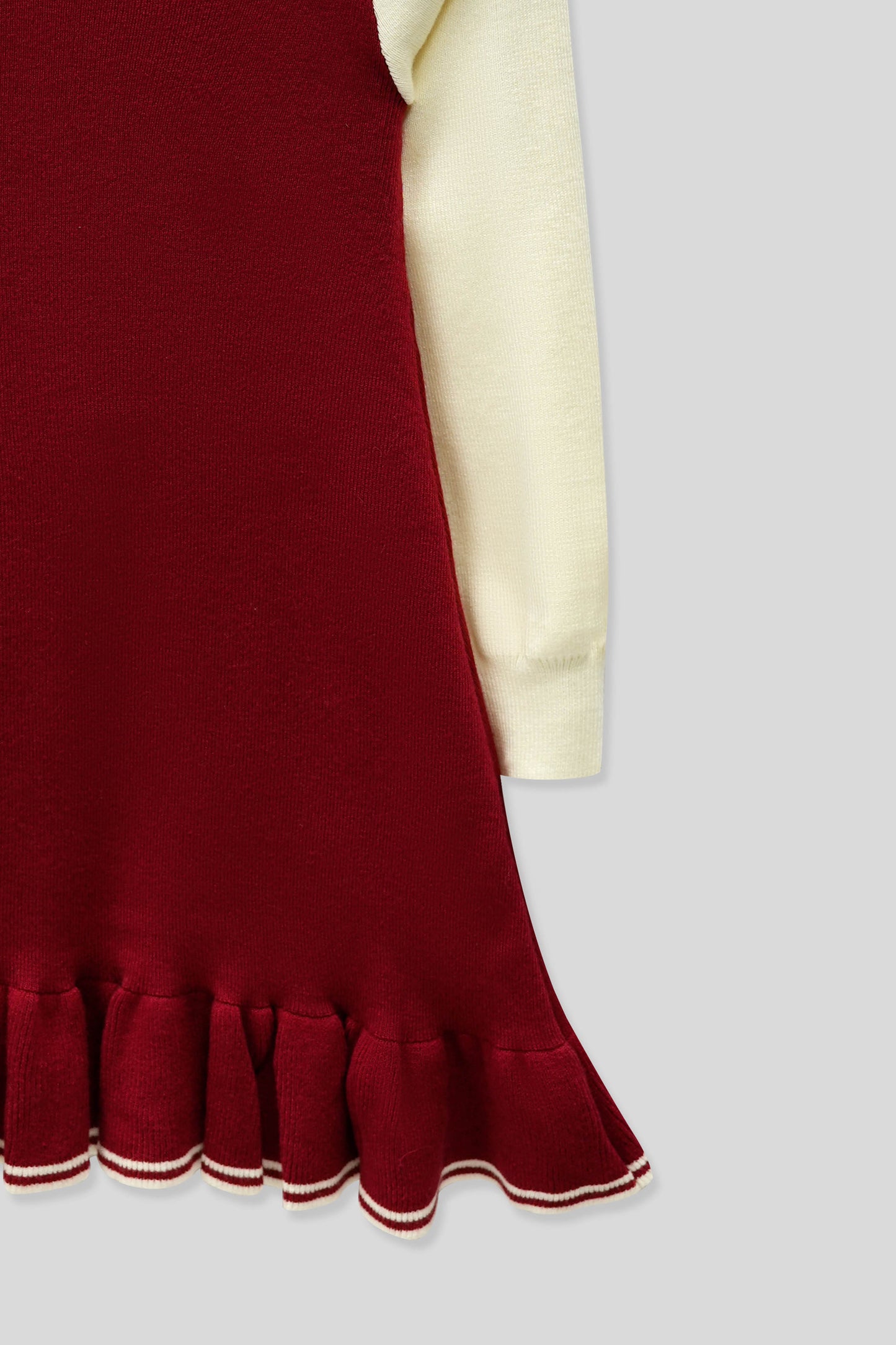 Junior Girls Wool Frock - Red