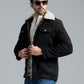 Men’s Soft & Fuzzy Suede Jacket - Black