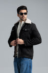 Men’s Soft & Fuzzy Suede Jacket - Black