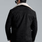 Men’s Soft & Fuzzy Suede Jacket - Black