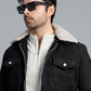 Men’s Soft & Fuzzy Suede Jacket - Black