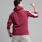 Men Pullover Hoodie with Sleeve Panel - Rhododendron