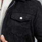 Men’s Soft & Fuzzy Suede Jacket - Black