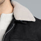 Men’s Soft & Fuzzy Suede Jacket - Black