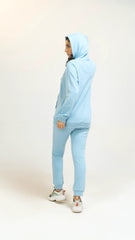 Women Tracksuit Regular - Sky Blue - Harwage