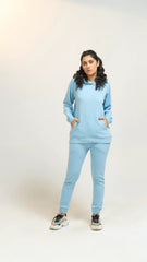 Women Tracksuit Regular - Sky Blue - Harwage