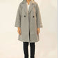 Women Long Wool Coat - Gray