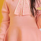 Little Girls’ Wool Frock - Tea Pink
