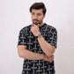 Men Rotatory Printed Shirt - Black - Harwage