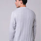 Men’s V-Neck Cardigan - Grey