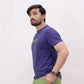 Men Printed T-Shirt - Navy Blue - Harwage
