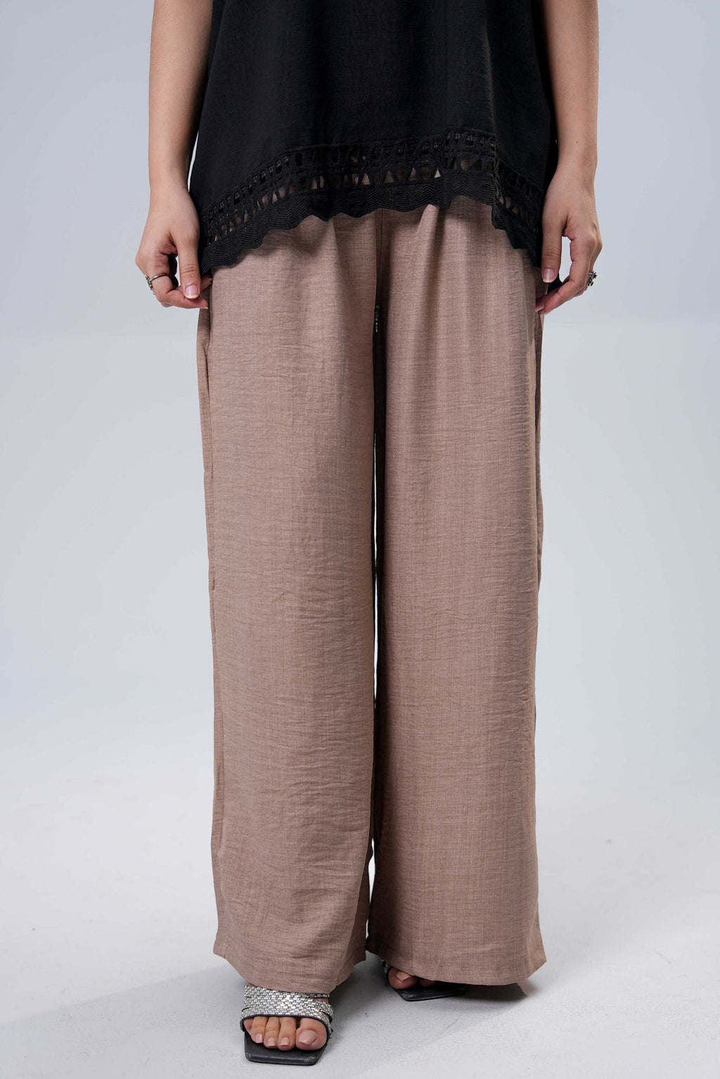Women Luxe Viscose Trouser - Tan