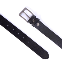 Men Basic Buckle Belt - Black