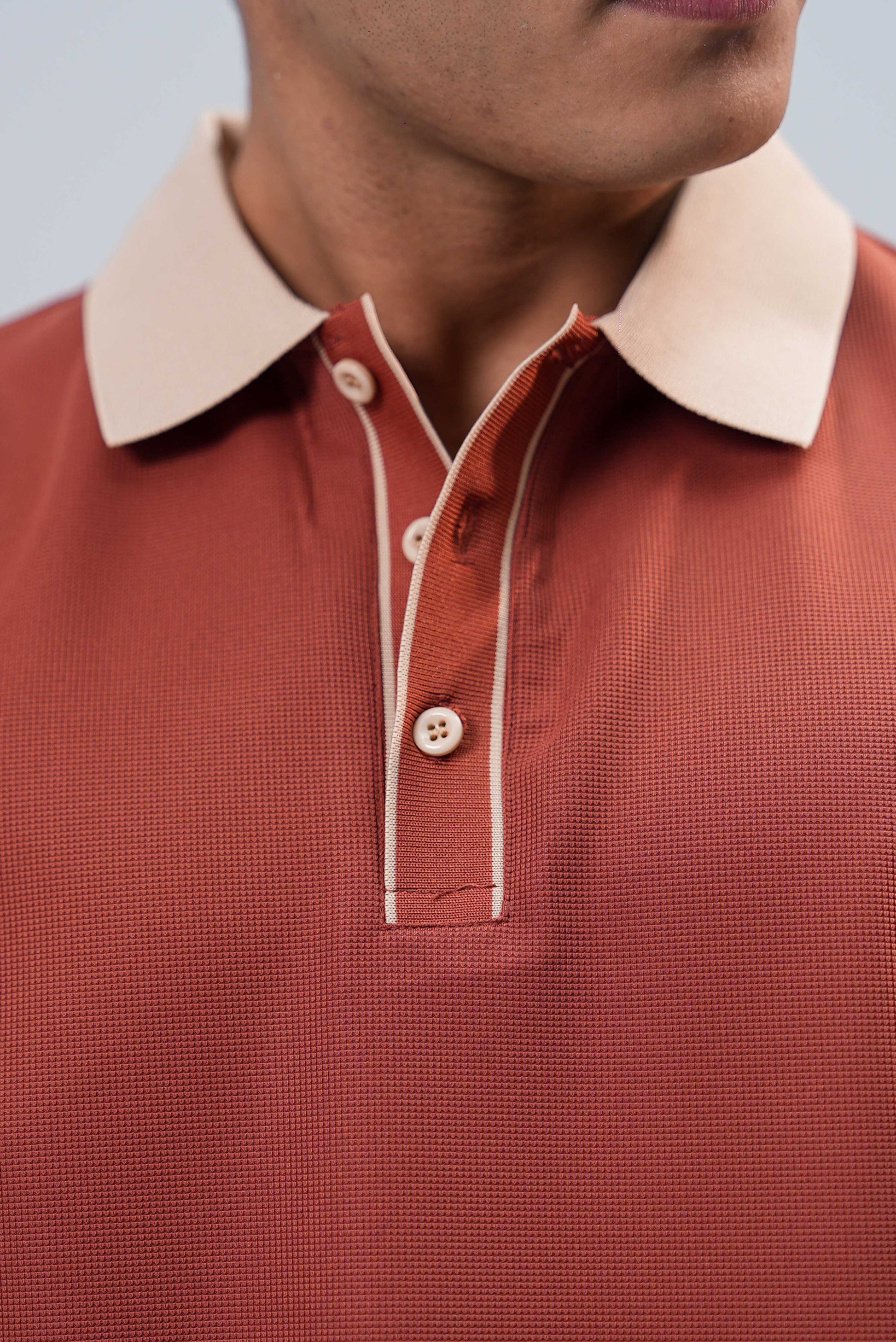 Men’s Essential Plain Polo Shirt – Rust