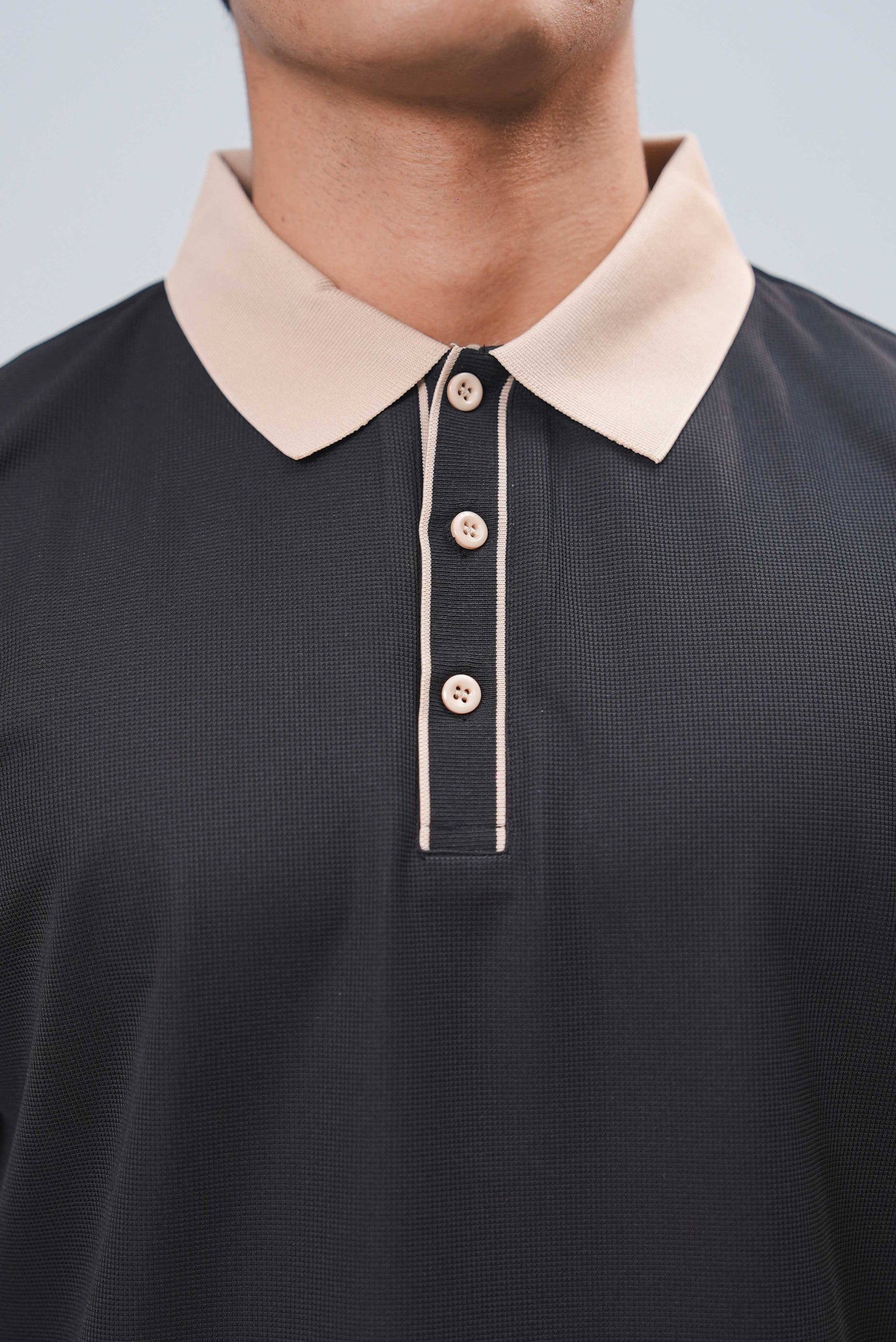 Men’s Essential Plain Polo Shirt – Black