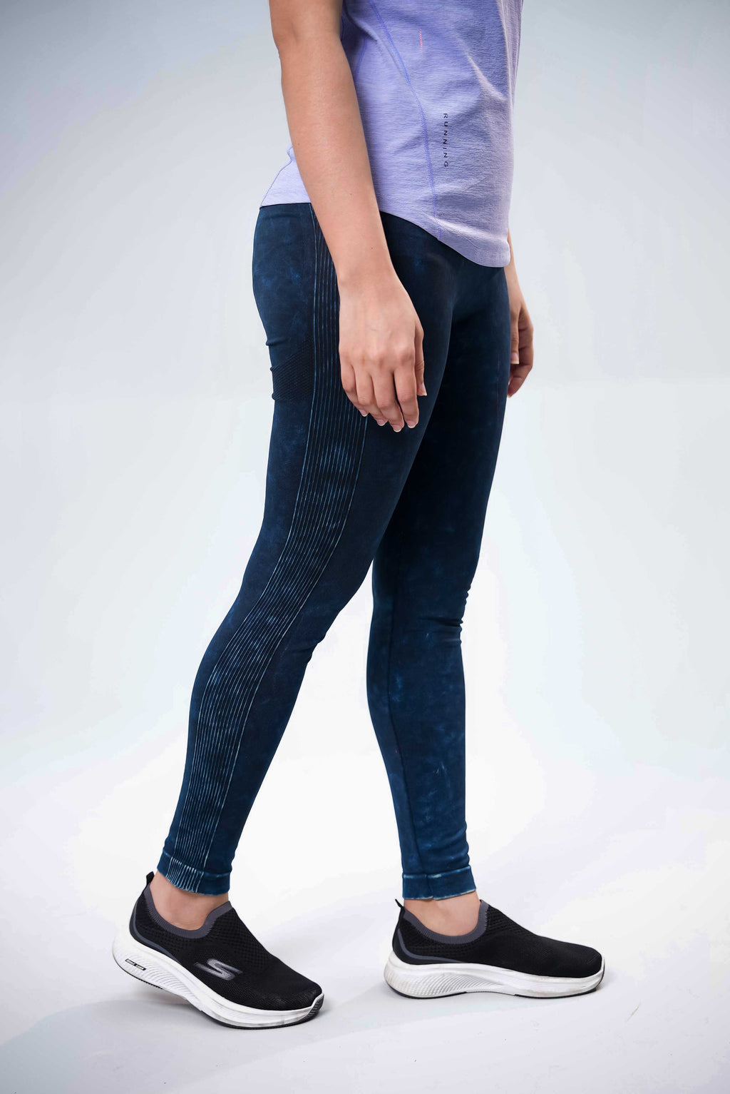 Women Cold Wool Leggings  - Black