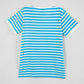 Men's Yarn Dyed Striped T-Shirt - Cyan Blue