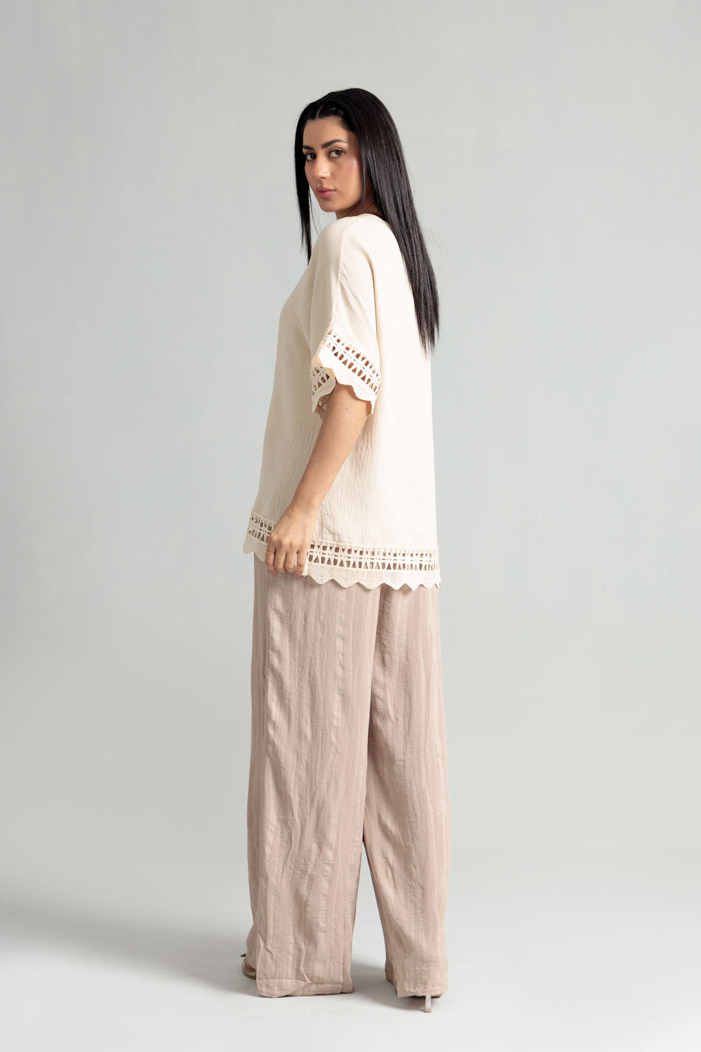 Women Blended Top - Skin