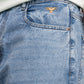 Men Skater Fit Cargo Denim Jeans - Ice Blue