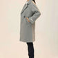 Women Long Wool Coat - Gray