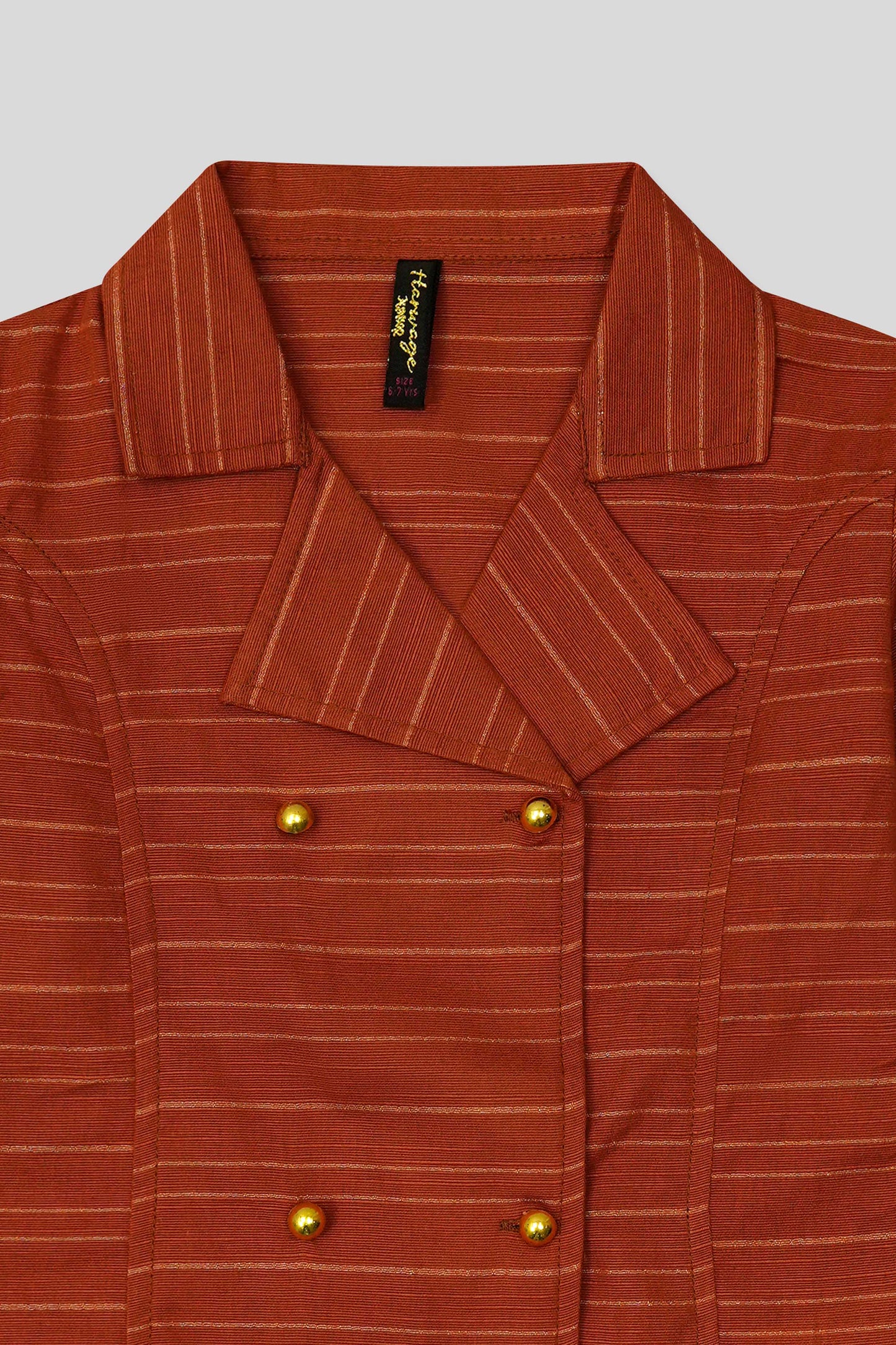 Junior Girls’ Two-Piece Cotton Set - Brown