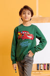 Junior Boys Screen Print Sweatshirt - Evergreen
