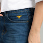 Women Loose Fit Cargo Denim Jeans - Ice Blue