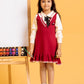 Junior Girls Wool Frock - Red