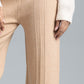 Women’s Wool Knit Trousers - Beige