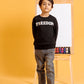Little Boys Embroidered Sweatshirt – Black