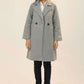 Women Long Wool Coat - Gray