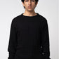 Men’s Crew Neck Cable Knit Sweater - Black