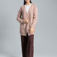 Women’s Acrylic Wool Cardigan - Reddish Pink