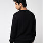 Men’s Crew Neck Cable Knit Sweater - Black