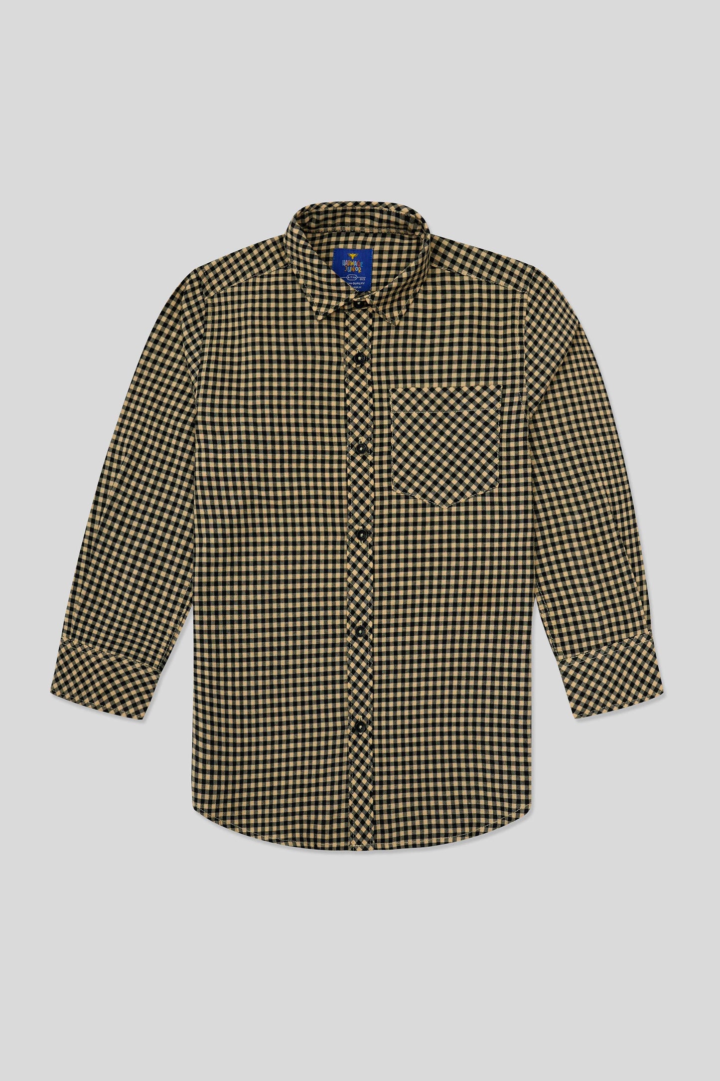Boys’ Full Sleeves Casual Shirt - Beige