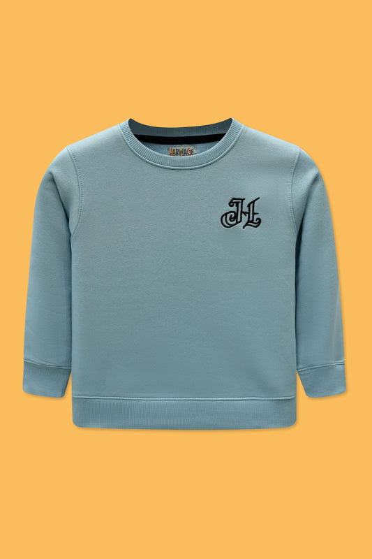 Little Boys’ Screen Print Sweatshirt - Aqua Splash