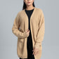 Women’s Acrylic Wool Cardigan - Wheat