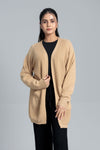 Women’s Acrylic Wool Cardigan - Wheat