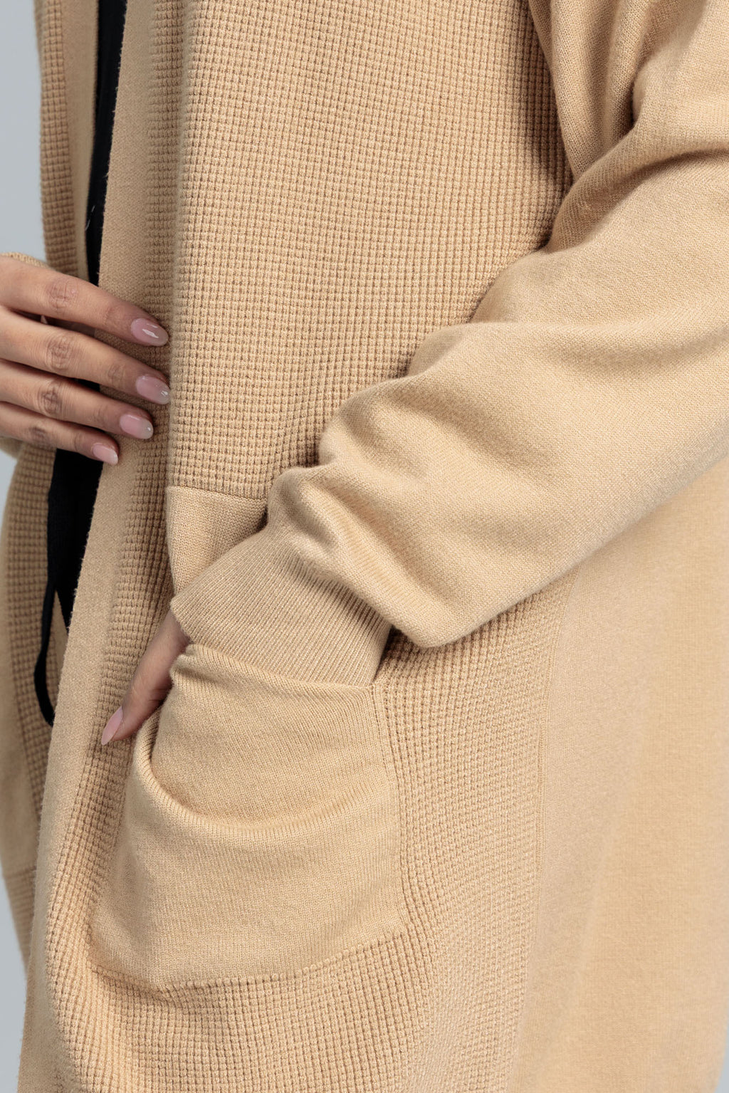 Women’s Acrylic Wool Cardigan - Wheat