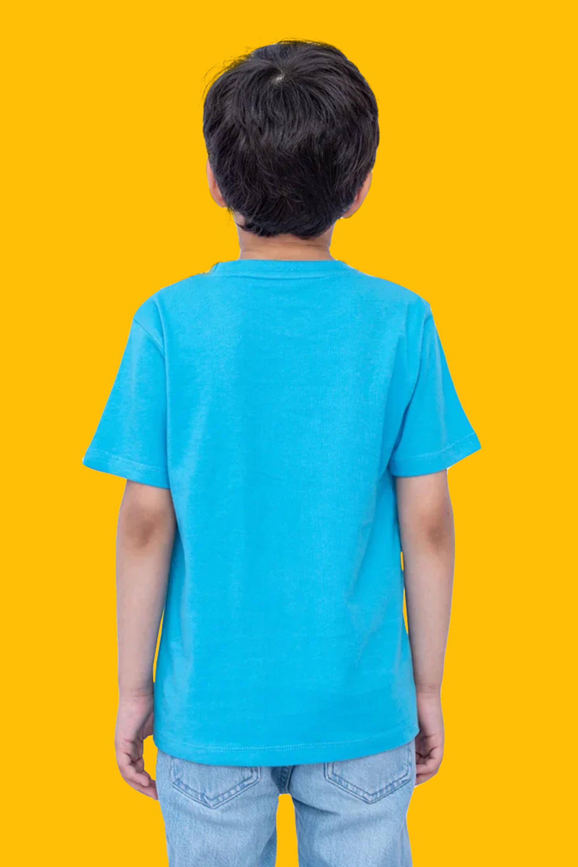 Kids Graphic T-Shirt – Cyan Blue