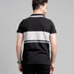 Men's Yarn Dyed Pique Polo Shirt - Jet Black & Quiet Grey