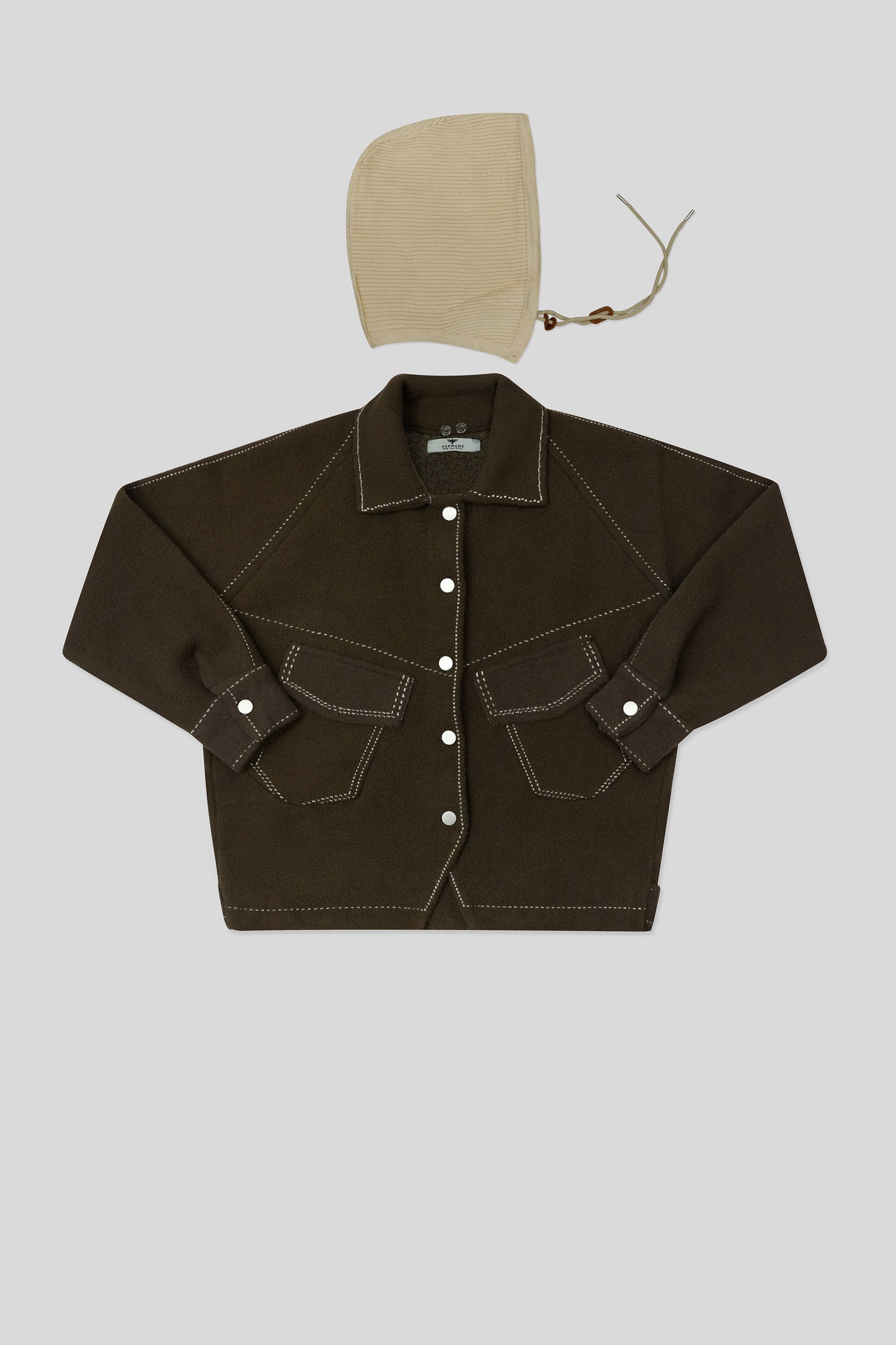 Women’s Oversized Wool Coat - Chocolate Malt