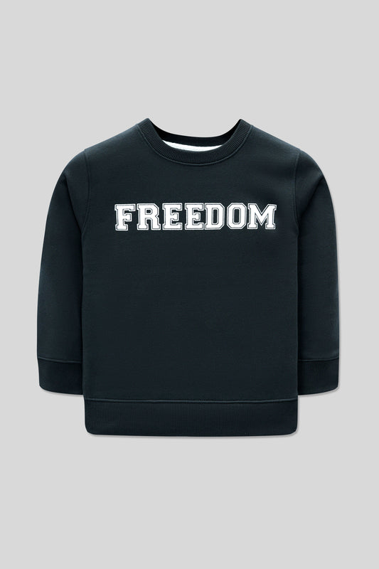 Boys Embroidered Sweatshirt – Black