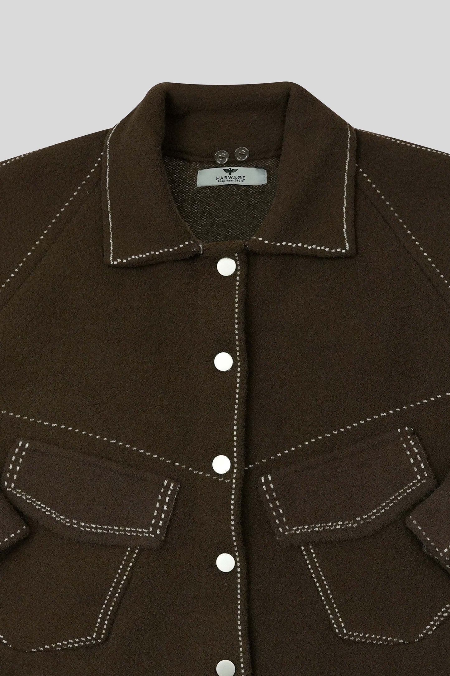 Women’s Oversized Wool Coat - Chocolate Malt