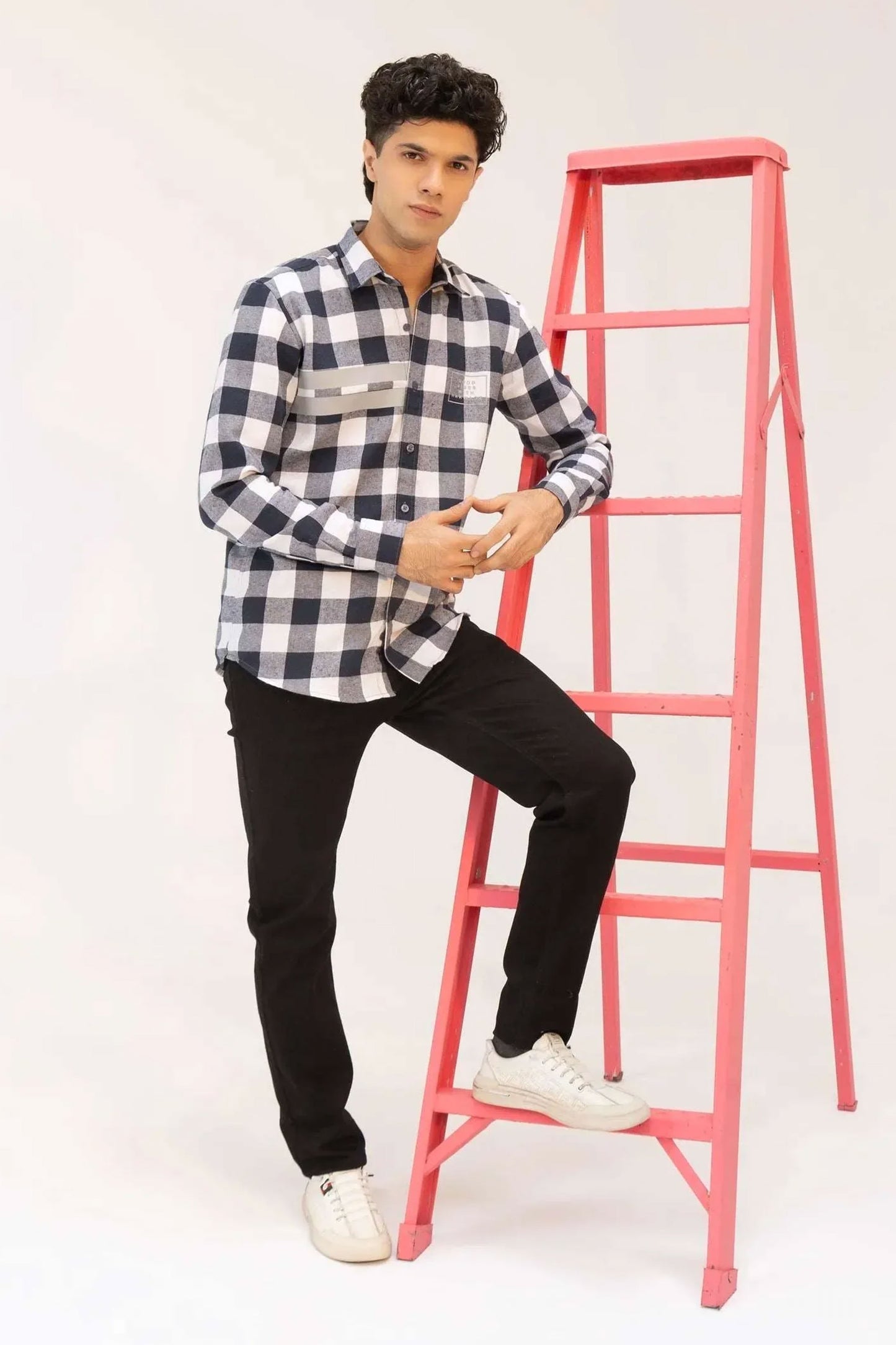 Men Casual Dress Shirt - Checkered