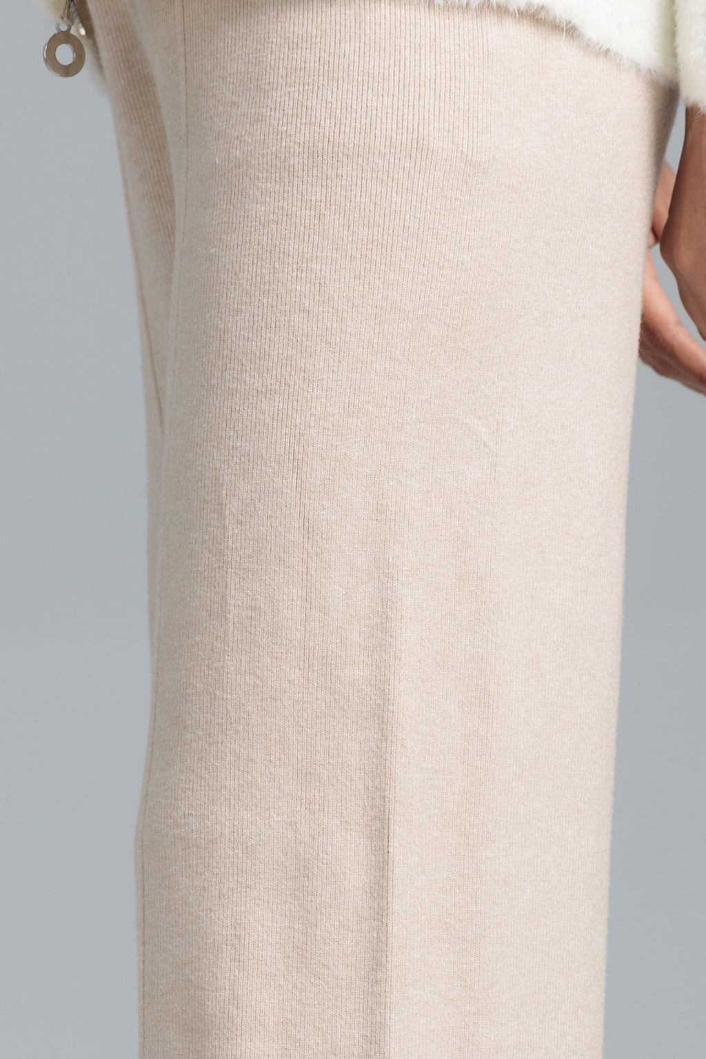 Women’s Wool Knit Trousers - Sea Pearl