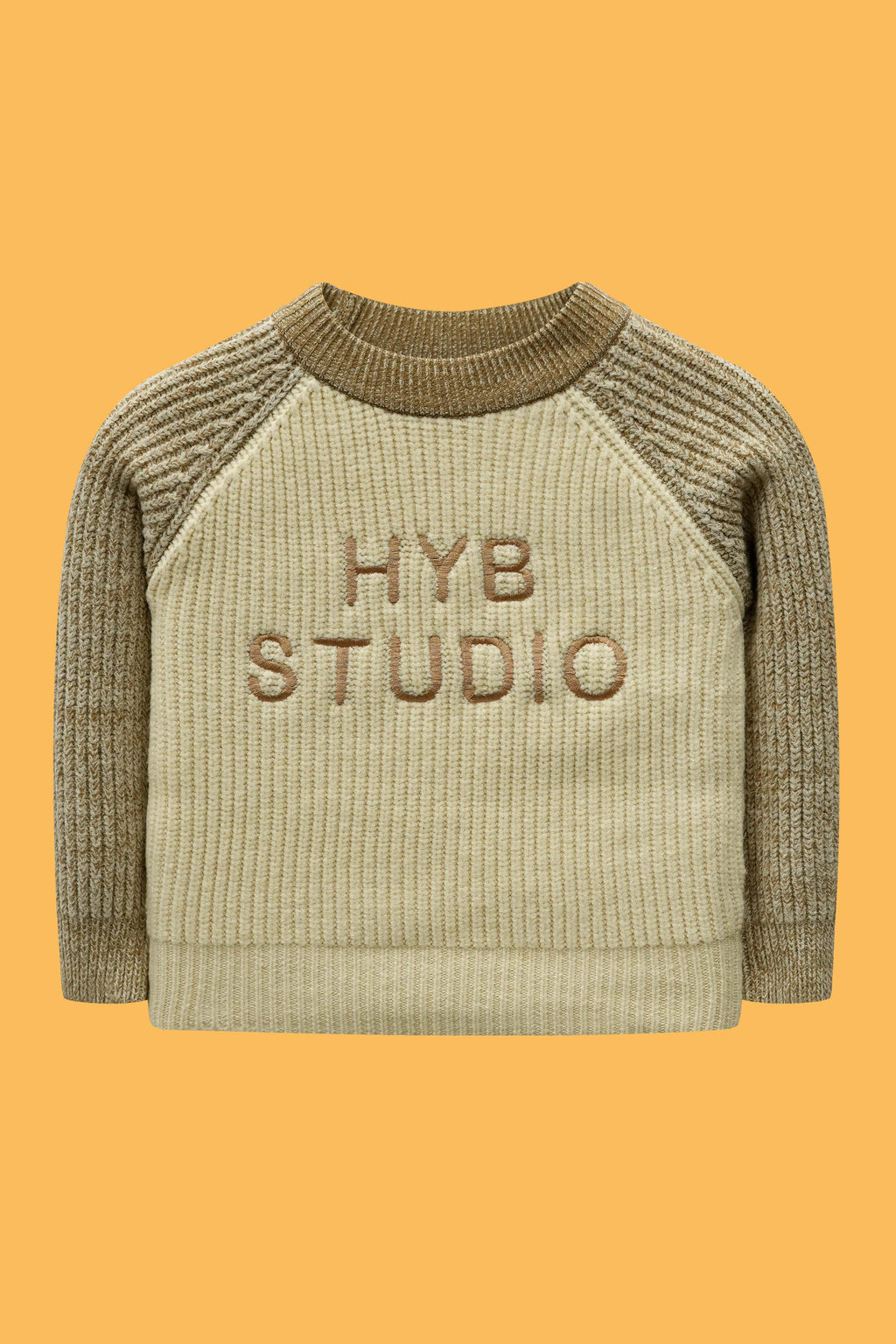 Little Boys’ R-Neck Wool Cardigan - Honey