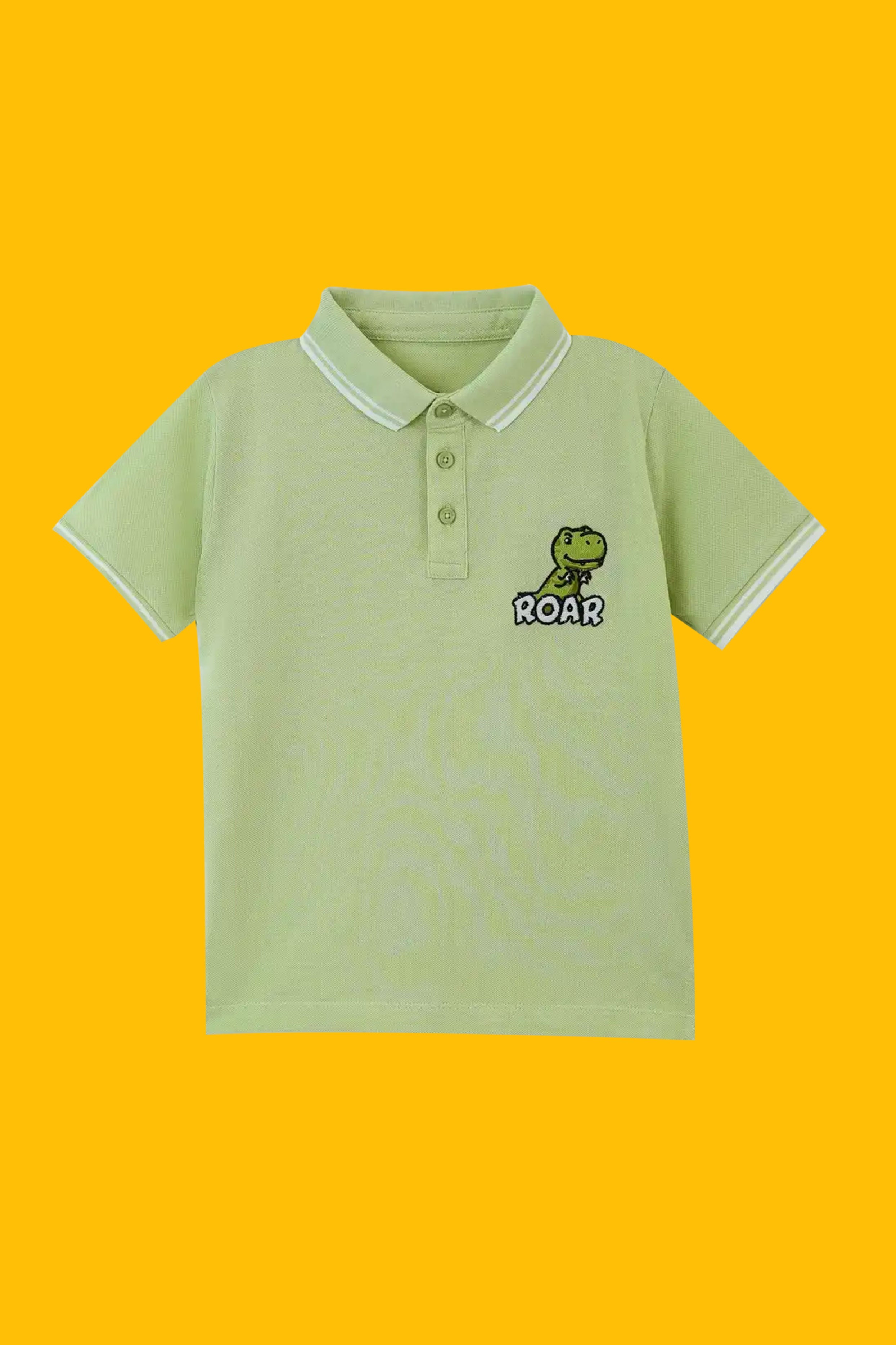 Little Boys' Pique Polo Shirt - Lime Cream